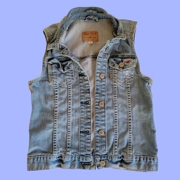Hollister Sleeveless Denim Jean Jacket - Picture 4 of 8